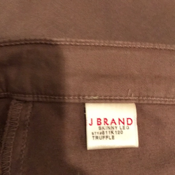 J Brand luxe twill skinny jeans in truffle - Picture 6 of 8